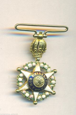 Brazil Rare Imperial Order Of The Rose Pedro I 1829 Medal Miniature Gold Rare