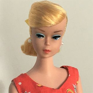 SWIRL vintage ponytail Barbie lemon (nude) 1964 Orig Paint and FANTASTIC hair 2