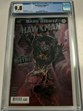 Batman Hawkman Found 1 Dark Knights Metal Cgc 9.  8 1st Printing Foil Cover