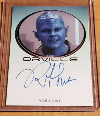2019 The Orville Season One Rob Lowe As Darulio Bordered Autograph Archive Box