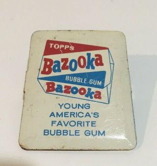Vintage Topps Bazooka Bubble Gum Paper Clip,  Double Sided Metal Advertising