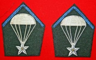 Ww2 French 1st Rcp R.  C.  P.  Parachute Officer Collar Uniform Badge France Libre