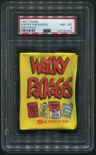 1967 Topps Wacky Packages Wax Pack Psa 8 (nm - Mt)