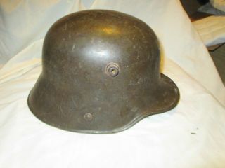 Vintage German Helmet World War 1 Et64 Military Soldier Army Steel