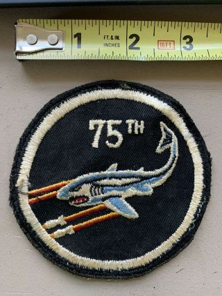 Vintage Military Air Force USAF 75th Tactical Fighter Squadron Patch 2