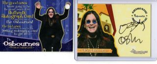 2002 Authentic Ink Ozzy Osbourne Autograph Card A1 With Redemption Card