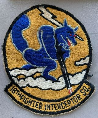 Vintage Military 18th Tactical Fighter Squadron Usaf Air Force Patch