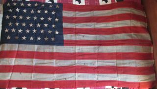 Antique 45 - Star Flag Carried By U.  S.  Army In Boer Wars,  S.  Africa,  Late 1800s