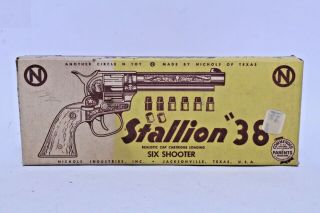 Vintage Nichols Stallion 38 Cap Gun Six Shooter W/ Box