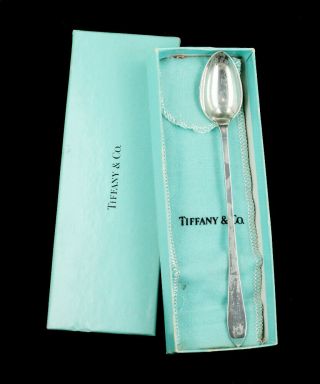 Vintage Tiffany & Co Sterling Silver Faneuil Slender Long Baby Child Spoon Nos