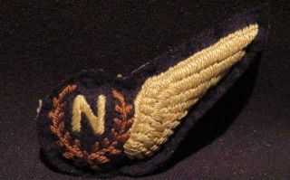 Royal Air Force Wwii Era Padded Half Wing Badge To The Navigator