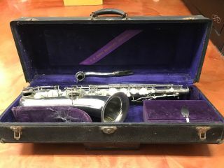 Vintage Cg Conn Elkhart Saxophone With Case.