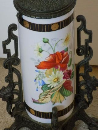 R.  Ditmar Antique Victorian Hand Painted Porcelain Kerosene Lamp Wein Austria 2