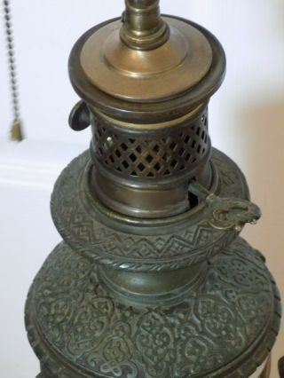 R.  Ditmar Antique Victorian Hand Painted Porcelain Kerosene Lamp Wein Austria 3