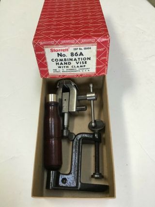 Vintage L.  S.  Starrett Co.  No.  86a Combination Hand Vise W/clamp