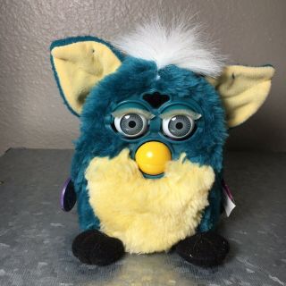 1999 Vintage Tiger Electronics Furby Teal Blue & Yellow Model 70 - 800