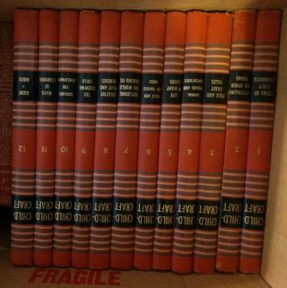 Set Of 12 Vintage Childcraft Books 1 - 12 Orange Edition 1949 Hard Cover