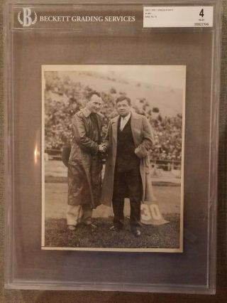 Vintage Babe Ruth Yankees Acme 1931 Type 1 Press Photo Piece