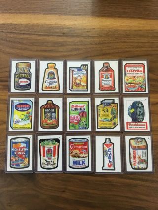 2019 Wacky Packages Mars Attacks “crudlow” Complete Set 15/15 Attacky Very Rare