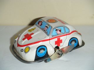 Ambulance Tin Litho Wind Up Car (made In China)