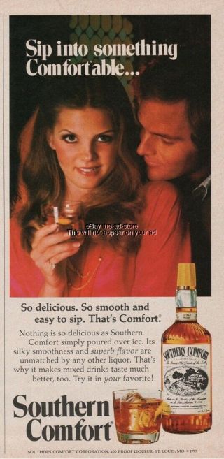 1979 Southern Comfort Whiskey Sip Into Something Comfortable Vintage Print Ad