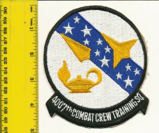 Fighter Squadron Usaf Patch 4007 Ccts Bs Fb - 111 F - 111 Carswell Afb