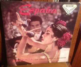 Decca Sxl 2020 Espana Lso Argenta 1958 Uk Decca Wbg Stereo Vinyl Lp Record