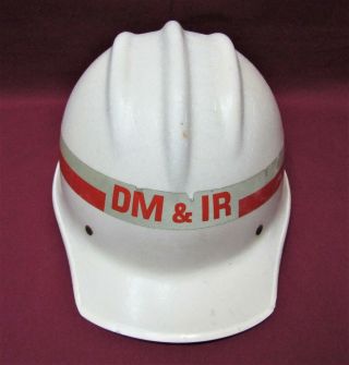Vtg White Bullard 502 Fiberglass Hard Boiled Hard Hat Dmir Railroad Ironworker