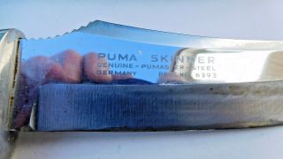 Vintage Puma Skinner Knife Pumaster Steel with Sheath Second Quarter 1970 NR 2