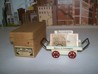 Vintage Prewar Marklin O & 1 Gauge No.  2628 News Paper Cart With Box