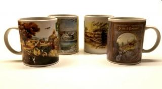 Set Of 4 Gibson John Deere Licensed Collectible Coffee Cups Mug Euc
