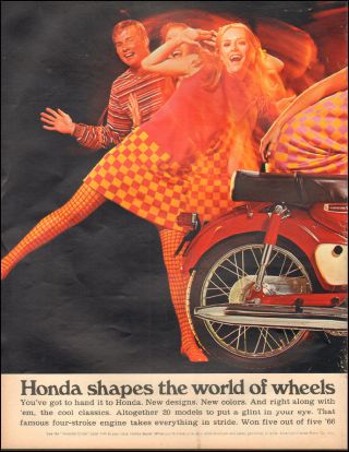 1967 Vintage Ad For Honda`retro Motorcycle Photo Fashion 2 - Pgs (030118)