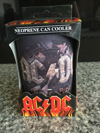 Bnib Official Ac/dc Merchandise Rock Or Bust Print Stubby Can Holder