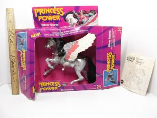 Vintage She - Ra Princess Of Power Catra Horse Pegasus Silver Storm,  Complete,  Box
