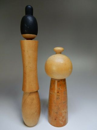 Vintage Japanese Kokeshi Wooden doll by Issetsu Kuribayasshi & Shido Shouzan 3