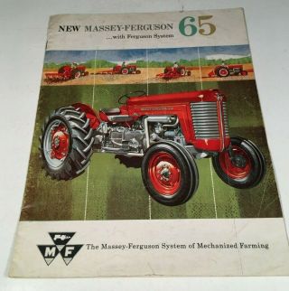 1958 Massey Ferguson 65 Tractor,  Complete Line Vintage Sales Brochure