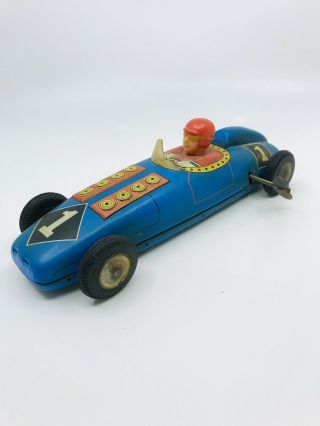 Vintage Tin Wind Up Huge Indy Racer Race Car 1 Toy Japan Indianapolis 500 Rare