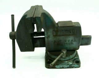 Vintage Wilton 4 - Inch Mechanics Swivel Bench Vise - Made In The Usa