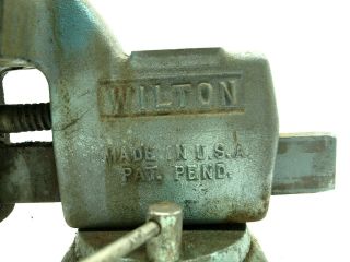 Vintage Wilton 4 - inch Mechanics Swivel Bench Vise - Made In The USA 2