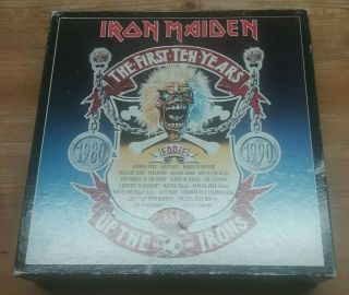 Iron Maiden The First Ten Years Uk 1990 Boxed 10 X 12 " All With Stickers