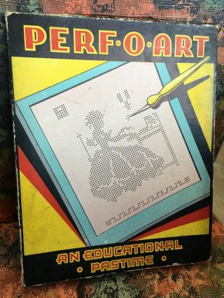 Vintage Perf - O - Art By O.  Schoenhut Phily Toy 1930s Rare Tag Marshall Field Co