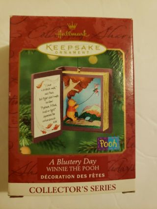 Hallmark Keepsake Story Book Ornament Winnie Pooh 2000 Blustery Day Box 3
