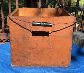 Vintage Antique Wooden Egg Carrier Crate Johnson King Wolcott York Wood Box 3