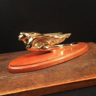 Vintage Cadillac 1941 Hood Ornament Flying Goddess Gold Priority Mail