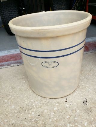 Vintage 10 Gallon Stoneware Crock Marshall Pottery Co.