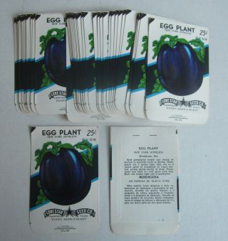 Of 50 Old Vintage - Egg Plant - Vegetable Seed Packets - Empty