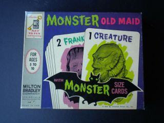 Vtg Milton Bradley Monster Old Maid Card Game Complete 1964 Universal