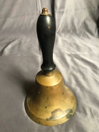 Vintage Metal School Hand Bell 8 1/2 " High Ma