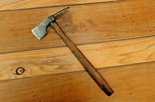 Antique Miniature Fire Axe Pocket Trench Spike Boarding Trade Hatchet 11 " Handle