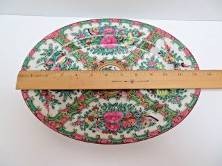 Chinese Famille Rose Medallion Oval Porcelain Platter / Plate 2